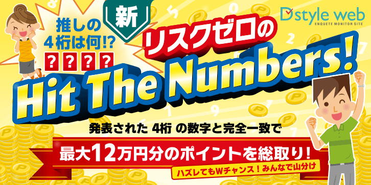 スタンプを集めて応募しよう！リスクゼロのHit The Numbers！